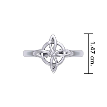 Celtic Quarternary Knotwork Silver Ring TR3323 - Jewelry